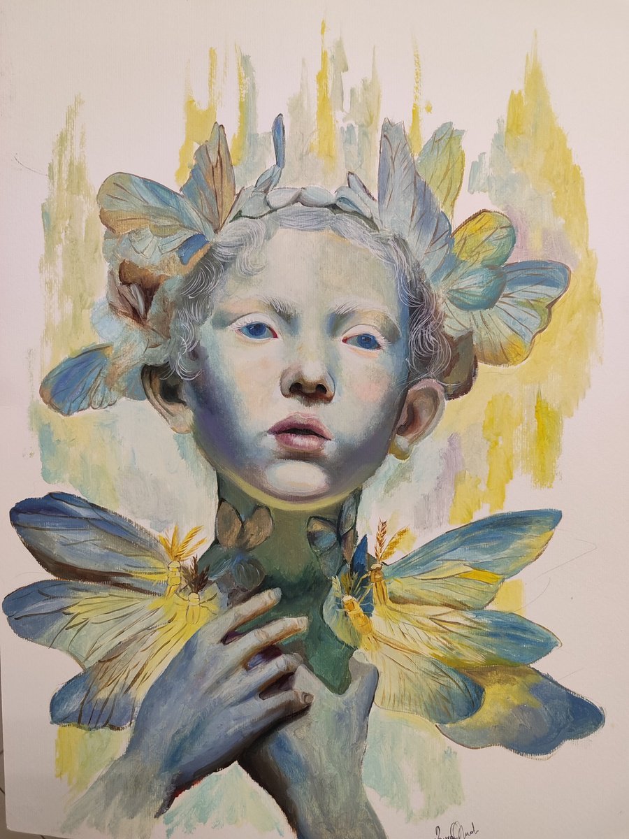 Illustrative Oil Painting , Rinascita By Laura Muolo, 14 X 18, Artwork For Sale On Artfinder