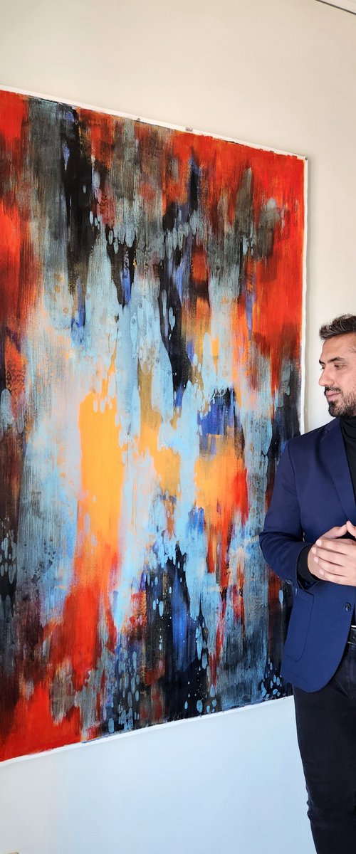 GLEAM V - Contemporary Abstract Painting by Orvvet