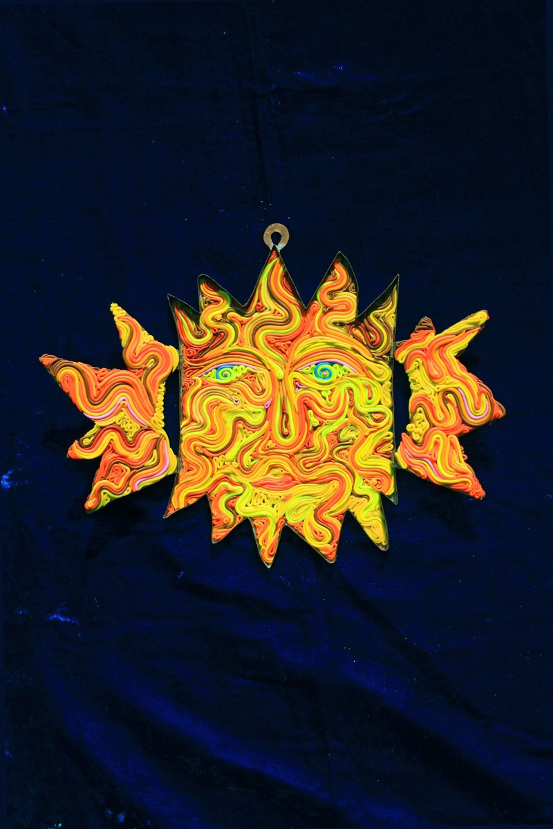 Abstract Sculpture By Tanbelia, 15 X 11", God Dazhbog, Original Artwork