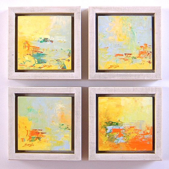 ref#:1151-10Q -10x10cm = 3.94 x 3.94" - nfr - Green landscape 1