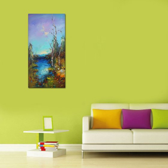 Spring forest,  Oil Painting Canvas