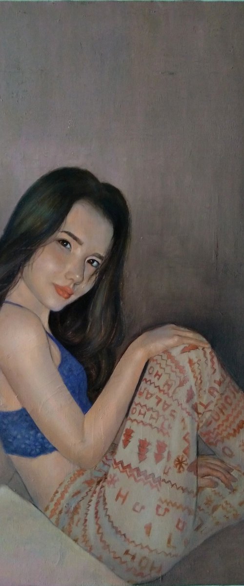 Anora (40x60cm, oil canvas, ready to hang) by Kamsar Ohanyan