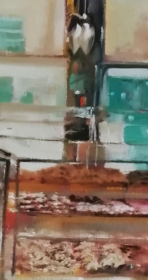 Behind the cake counter by Rosemary Burn