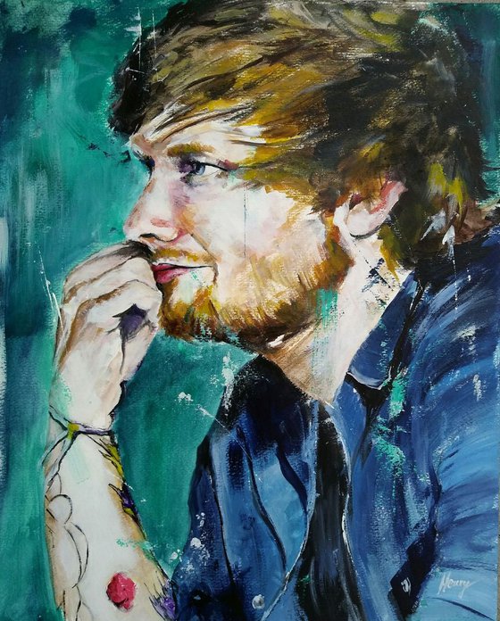 Ed Sheeran Portrait acrylic on paper 50x40cm