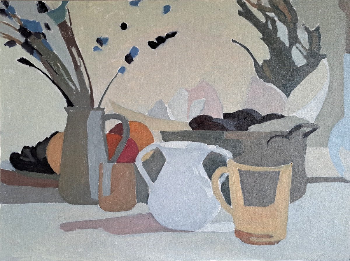 Expressive Oil Painting , White Still Life By Liudmyla Chemodanova, 20 X 15, Artwork For Sale On Artfinder