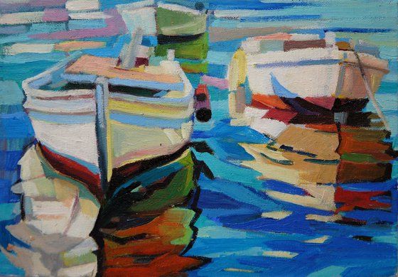 Boats   / 16.3 x 11.4 cm