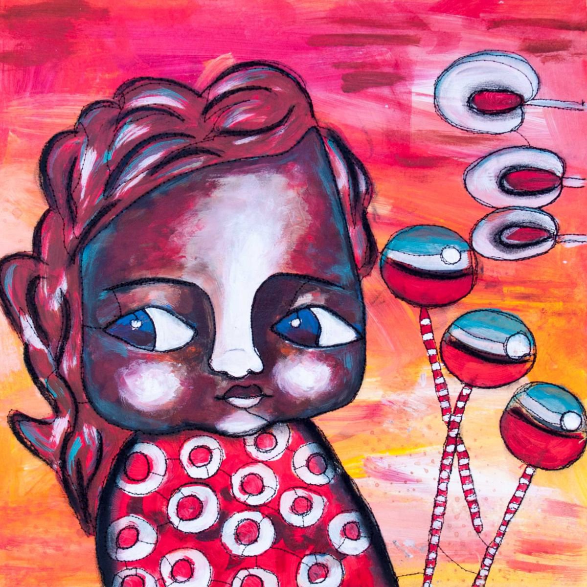 Lollipop girl by Lidija Miklavcic
