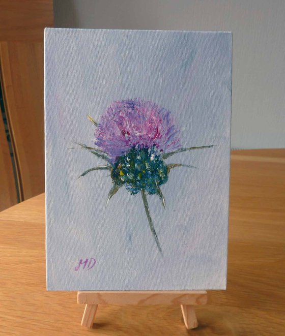 Thistle on Grey