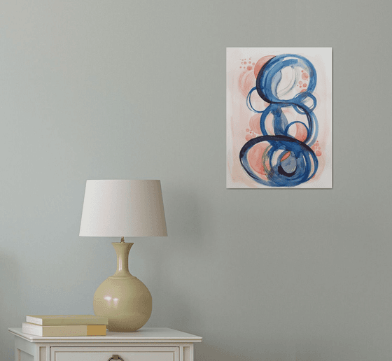 Original Watercolour Abstract Painting - 'Meridian'