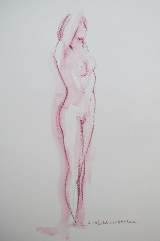 standing female nude