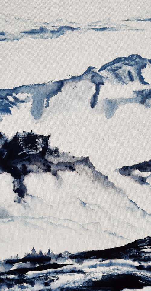 Montagnes dans les nuages, #212 by Jules Morissette