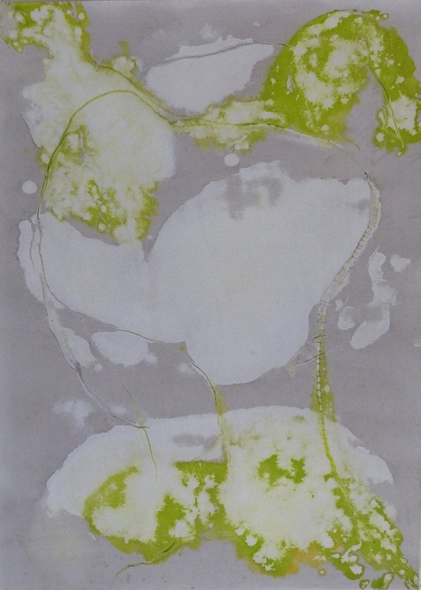 Abstract Botanical Ink Drawing By Frederic Belaubre, 11 X 16, The Sunny Spell 1, 29X41 Cm, Original Artwork