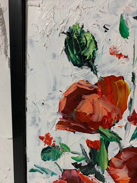 Red poppies.