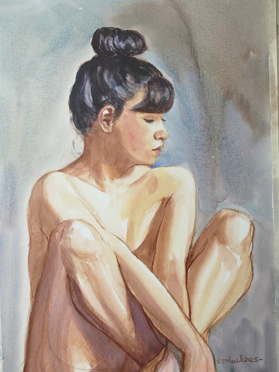 Seated female nude