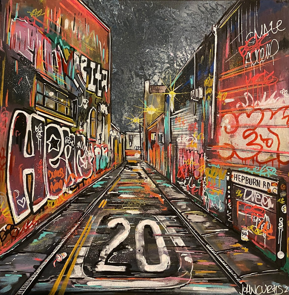 Hepburn Road - Original on canvas board by John Curtis
