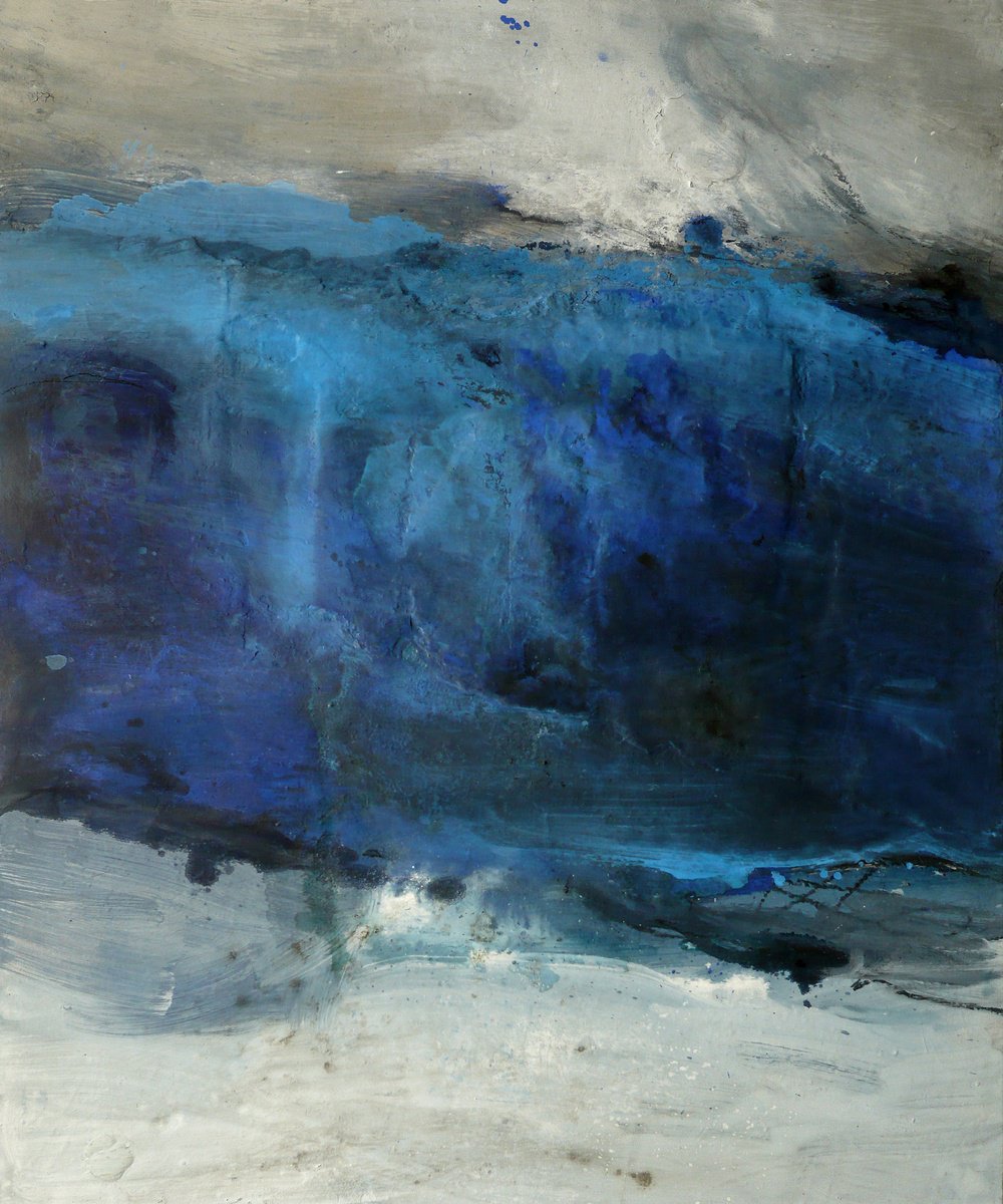 Expressive Abstract Painting By Jaroslaw Broitman, 39 X 47, Untitled 92. 2015, Original Artwork