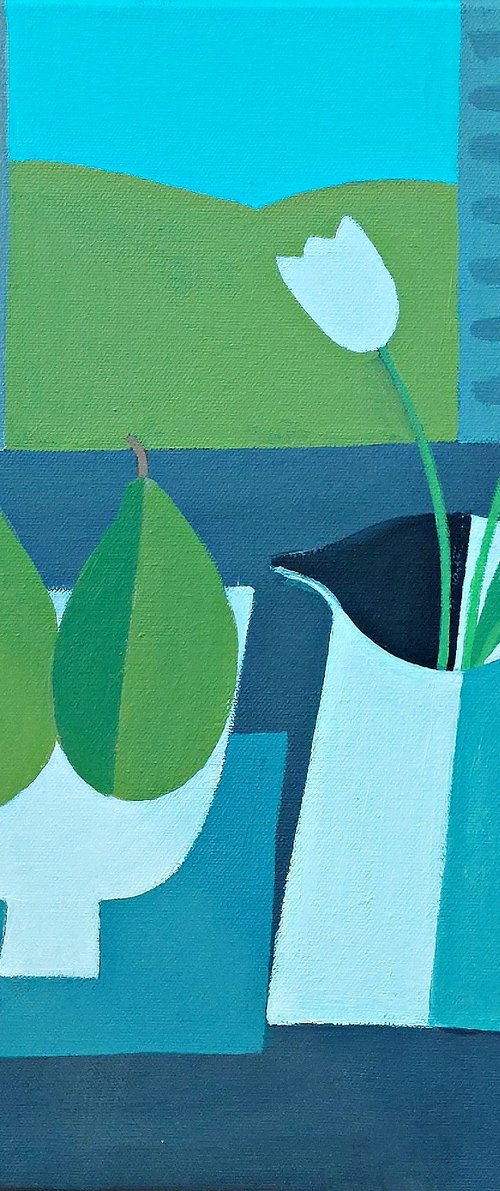 Still Life with 3 Pears III by Jan Rippingham