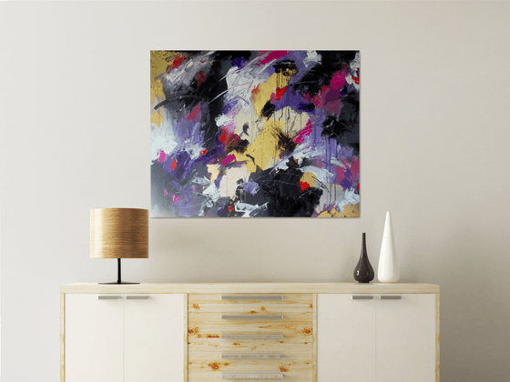 Perfect Storm-Abstract Acrylic Painting on Canvas-Large Abstract Painting