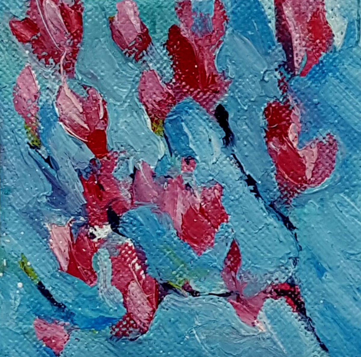 Magnolia Delight in a blue sky by Niki Purcell - Irish Landscape Painting