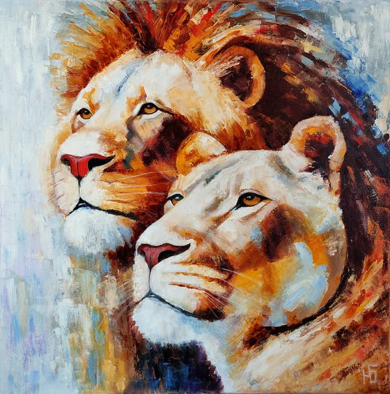 Lion and lioness