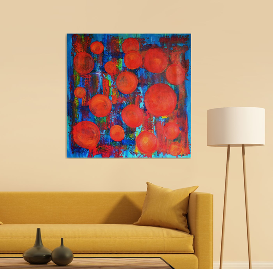 Abstract poppies