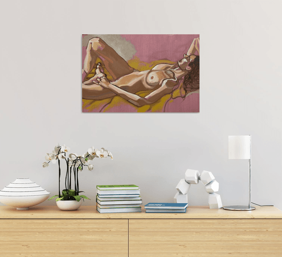 Reclining Nude (Purple)