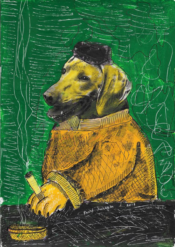 Smoking dog #10