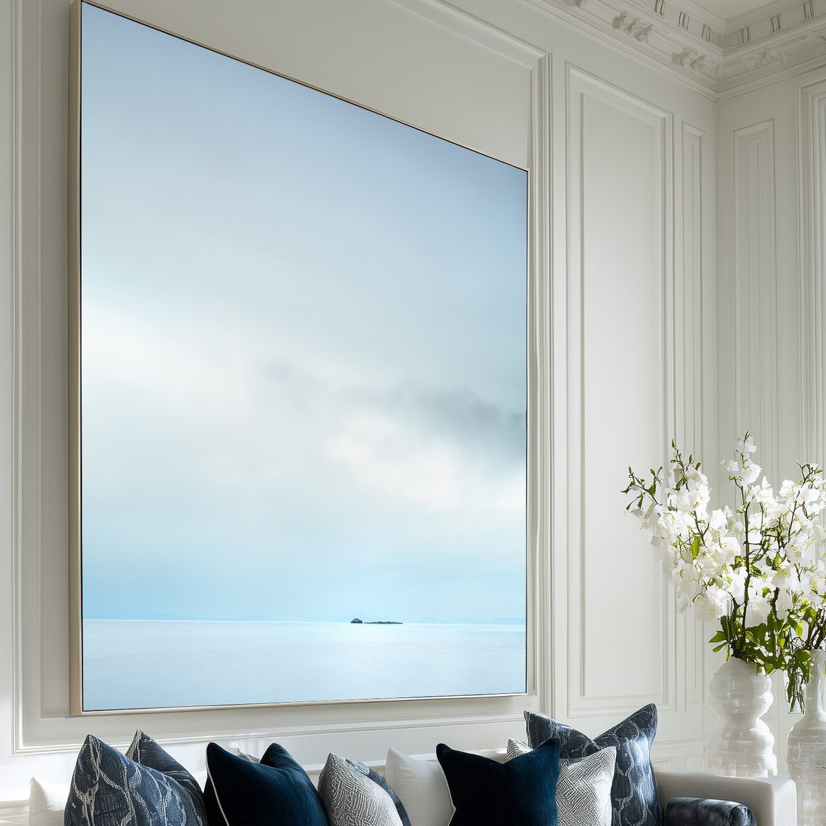 Impressionistic Landscape Photograph By Lynne Douglas, 60 X 60", Where The Birds Go....., Original Artwork