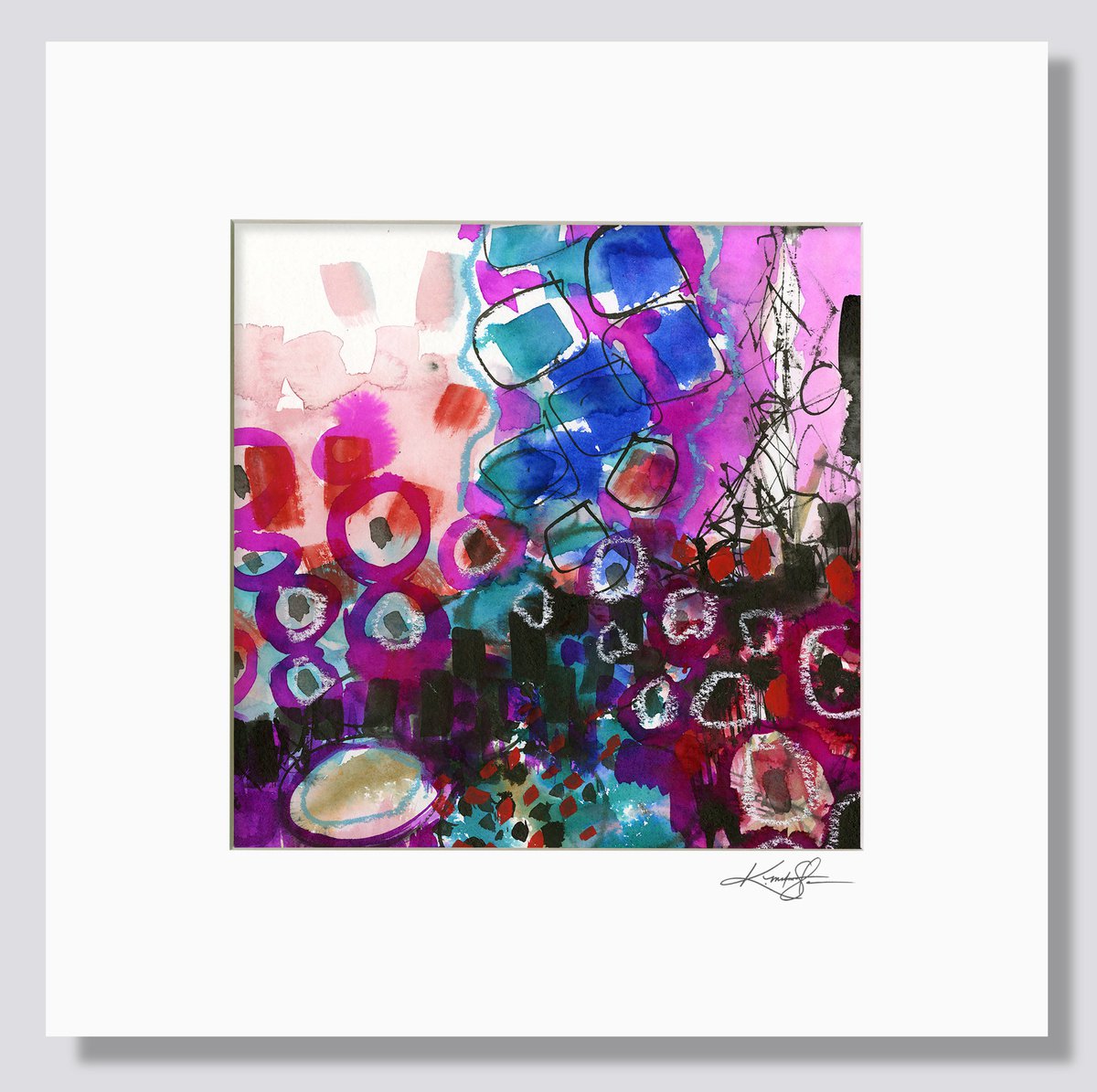I Dance With Color In The Magical Garden 3 - Abstract Painting by Kathy Morton Stanion by Kathy Morton Stanion