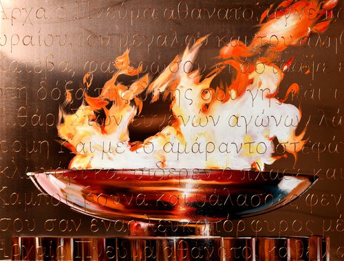 Olympic flame by Daria Kolosova