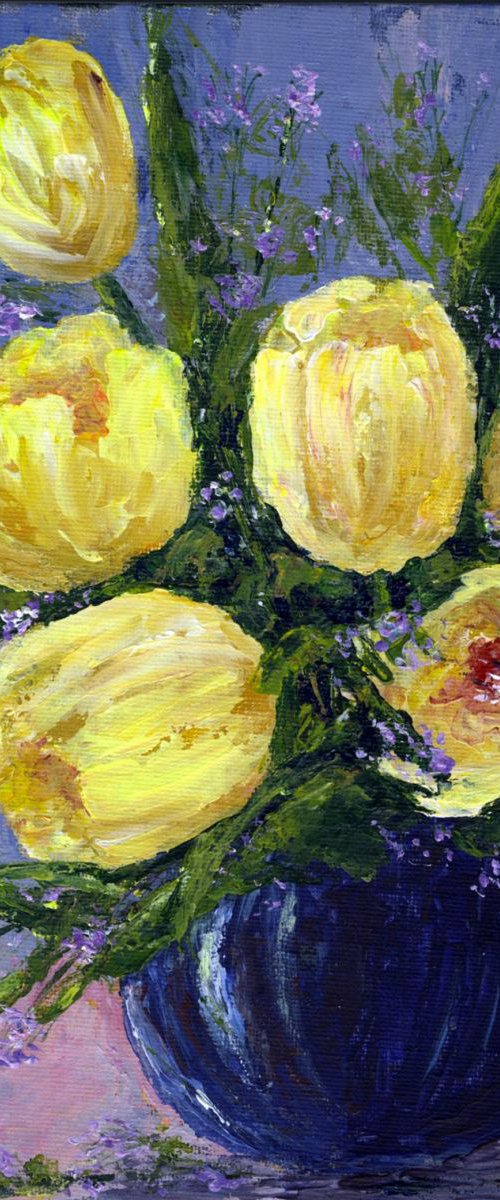 Yellow  tulips by Jing Tian