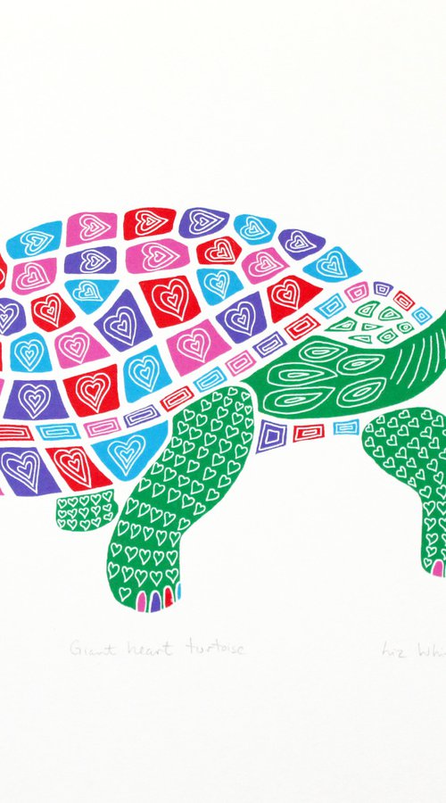Giant heart tortoise by Liz Whiteman Smith