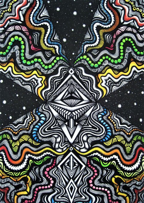 Space Energy  -  30x42cm by Jodie Smallwood