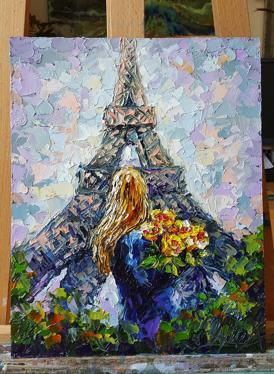 Commission for Jenny Halbert - painting Paris love story