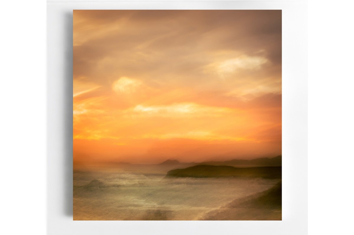 Impressionistic Landscape Photograph By Lynne Douglas, 30 X 30", Autumn Skies, Original Artwork