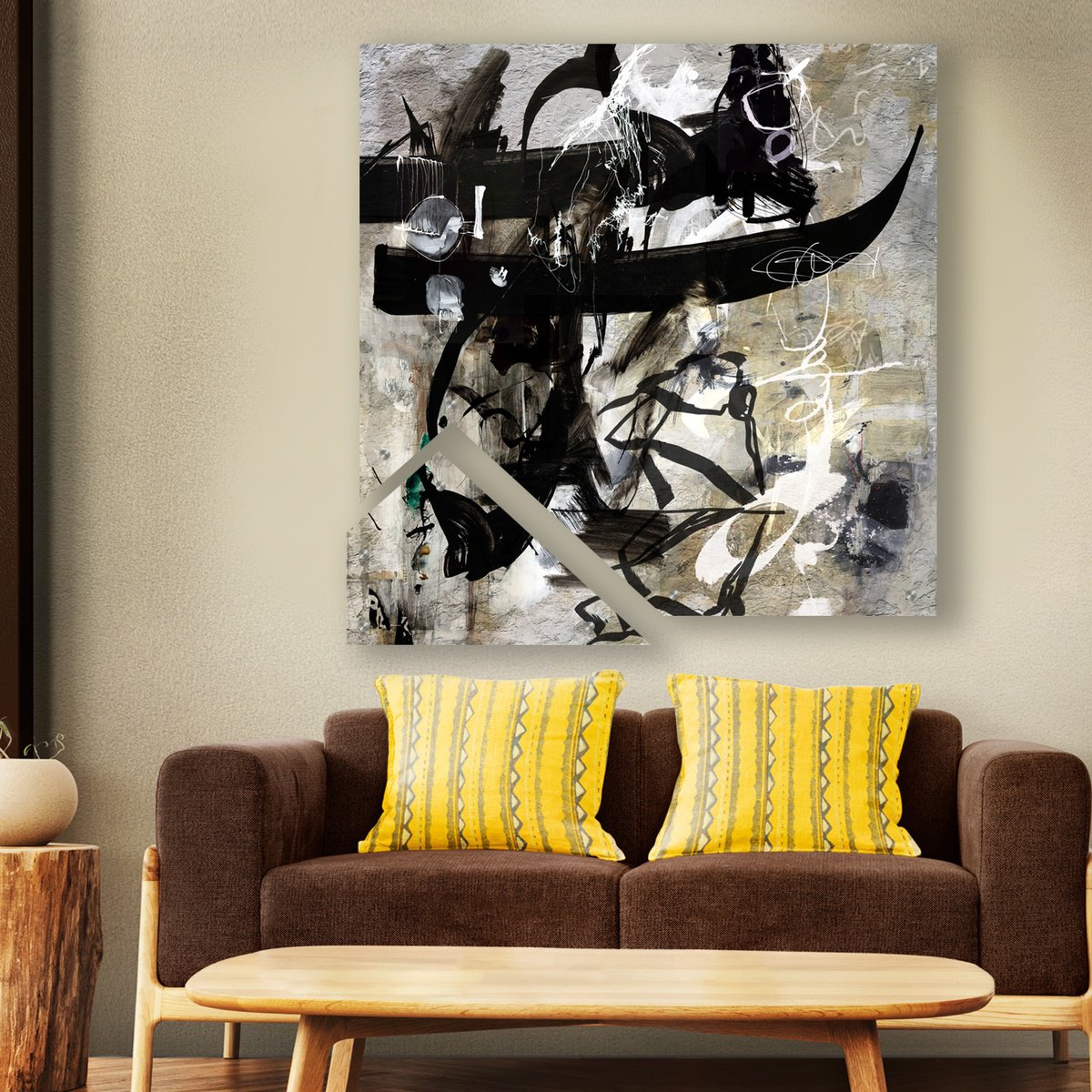 Abstract Print By Lynne Godina-Orme, 49 X 49", Pour The Champagne - Diptych, Original Artwork