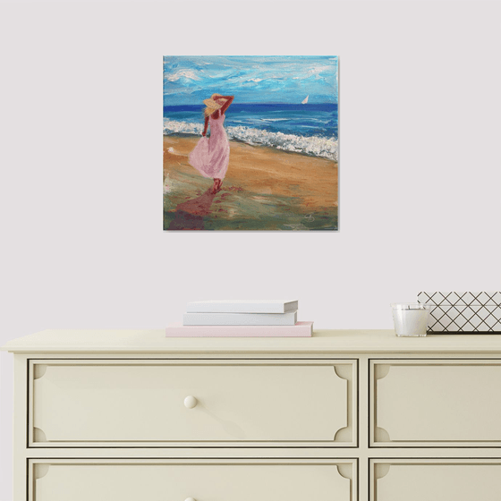 ON THE BEACH... /  ORIGINAL PAINTING