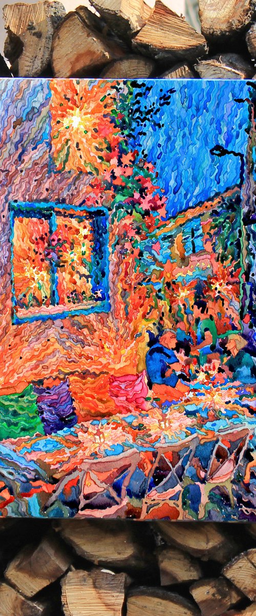 Evening Alacati village in Izmir by Tanbelia