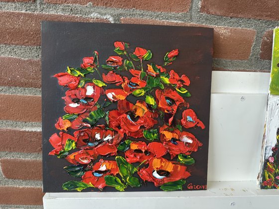 Mini Red poppies