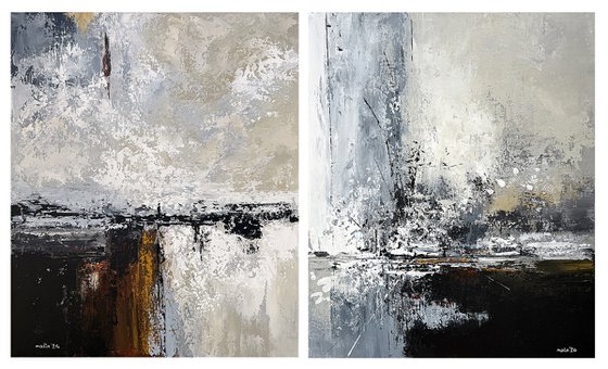Silent Convergence neutral set diptych