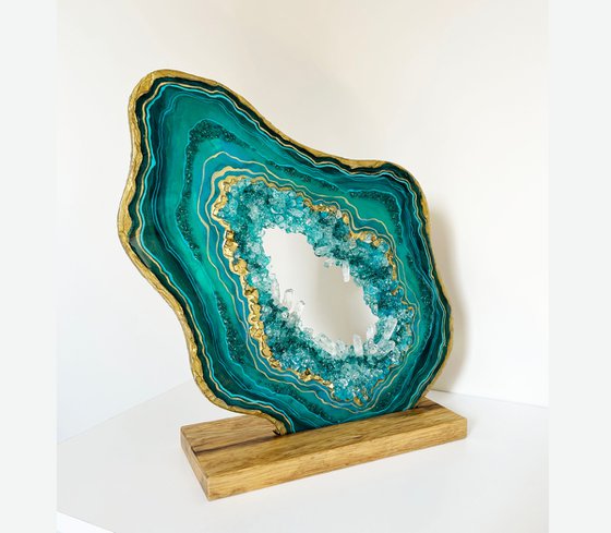 Geode Slice "Malachite"