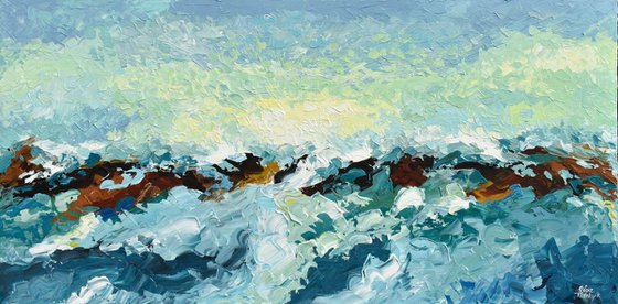 Summer Waves - Original Acrylic Painting