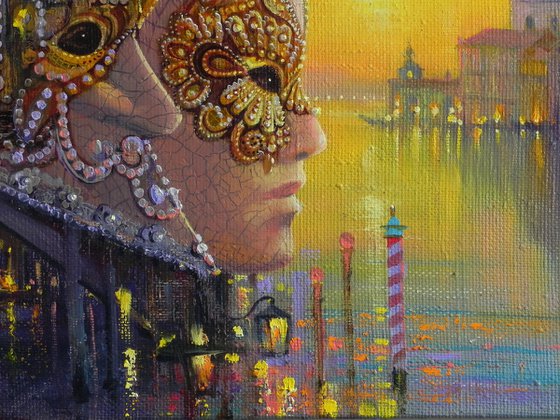 "Carnival Travel" Original painting Oil on canvas Home decor