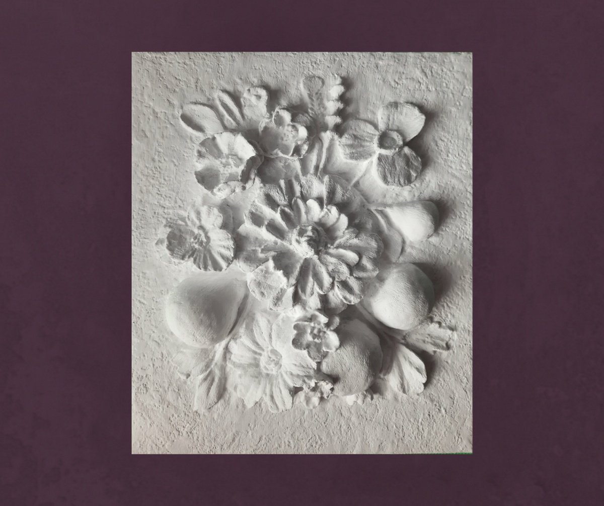 sculptural wall  art Flowers and fruits by Tatyana Mironova