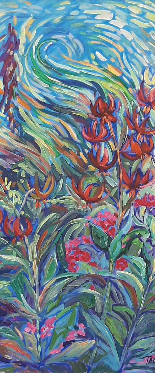 Lilies in the breeze by Tamara Vieira