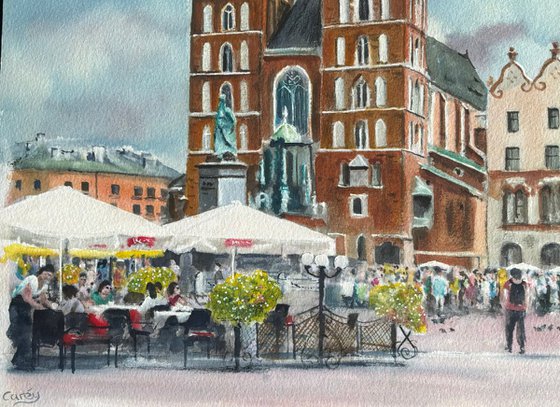 City scene, krakow Poland