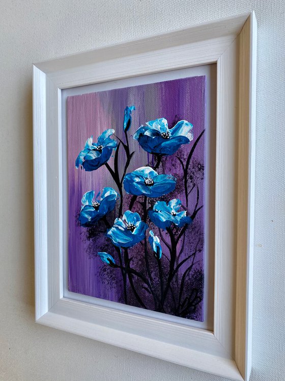 A Cluster of Blue Poppies