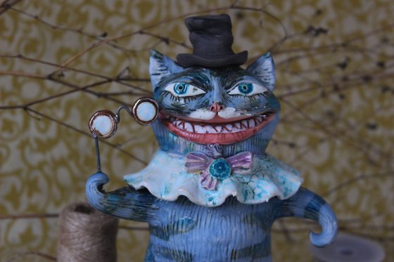 From the Alice in Wonderland. Cheshire Cat. Wall Sculpture by Elya Yalonetski