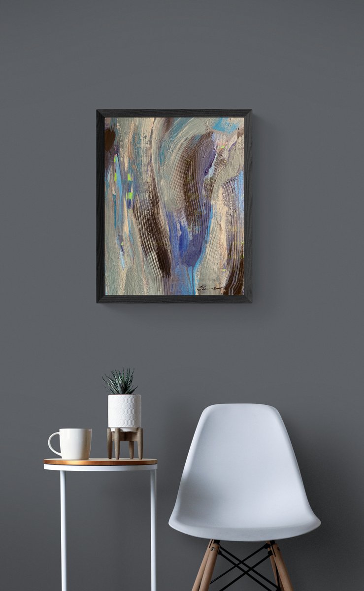 Abstract Acrylic Painting By Yaroslav Yasenev, 17 X 20", Sea, Original Artwork