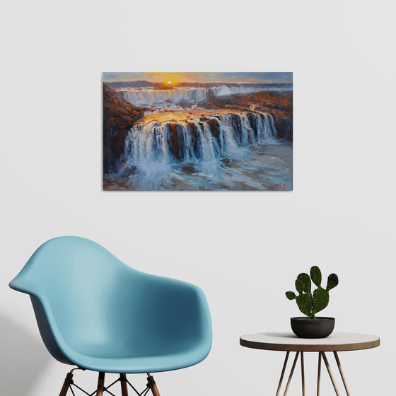 "Evening waterfall "